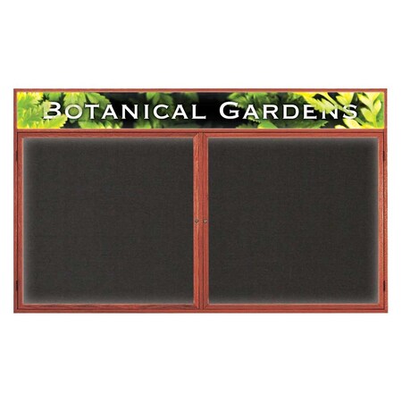United Visual Products Open Faced Traditional Rounded Corkboard UV641ARC-BLACK-PUMICE